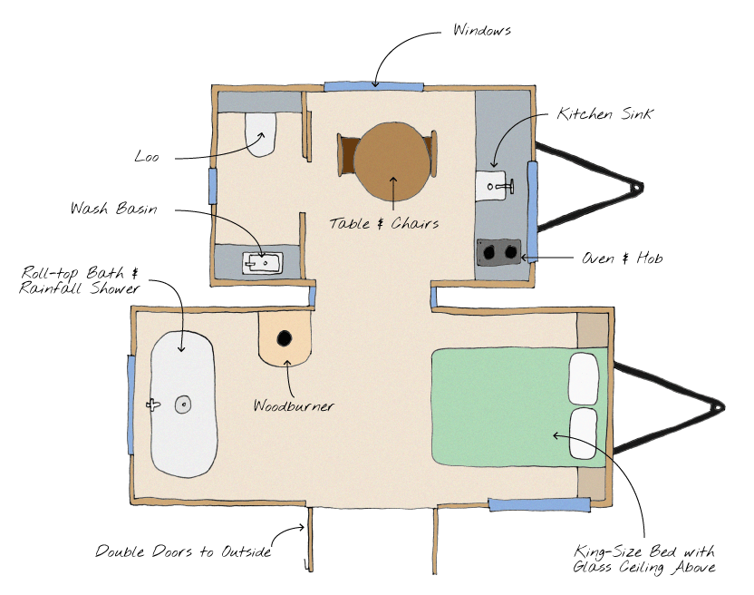 Cabin Shepherd Hut Floor Plan Aurora Halcyon Cabin Shepherd Hut Floor Plan Aurora Halcyon